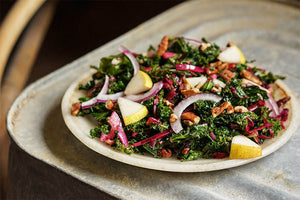 Kale Pear and Walnut Salad